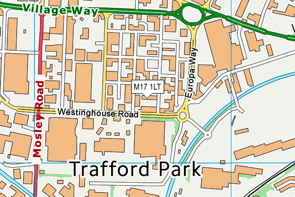 M17 1LT map - OS VectorMap District (Ordnance Survey)