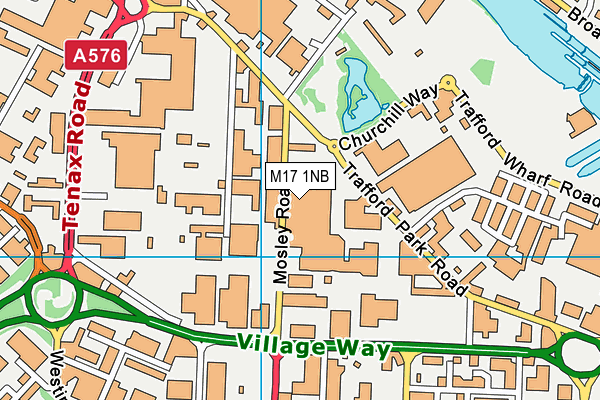 M17 1NB map - OS VectorMap District (Ordnance Survey)