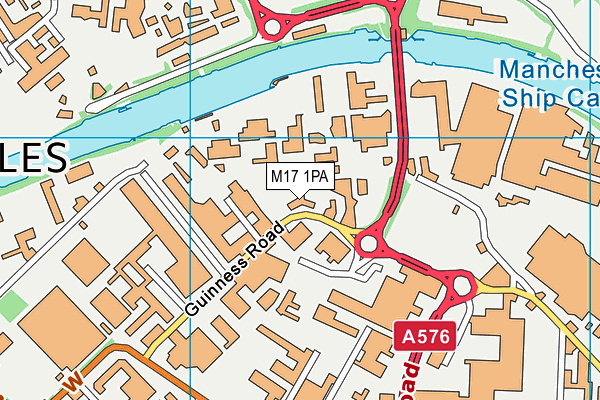 M17 1PA map - OS VectorMap District (Ordnance Survey)