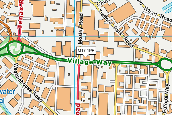 M17 1PF map - OS VectorMap District (Ordnance Survey)