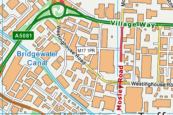 M17 1PR map - OS VectorMap District (Ordnance Survey)