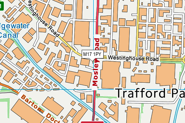 M17 1PY map - OS VectorMap District (Ordnance Survey)