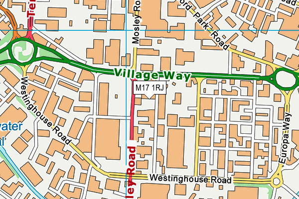 M17 1RJ map - OS VectorMap District (Ordnance Survey)