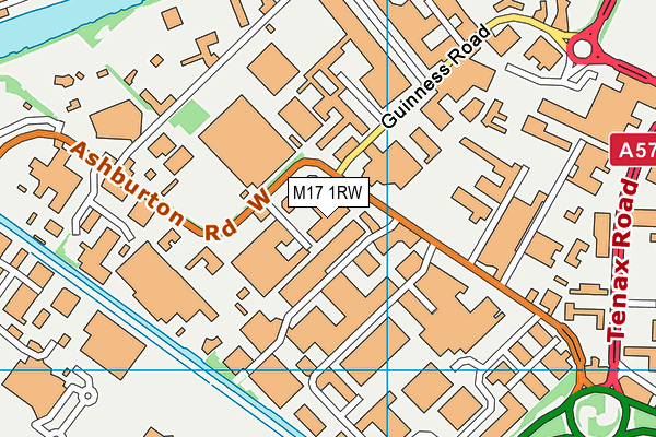 M17 1RW map - OS VectorMap District (Ordnance Survey)