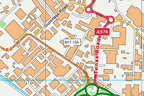 M17 1SA map - OS VectorMap District (Ordnance Survey)