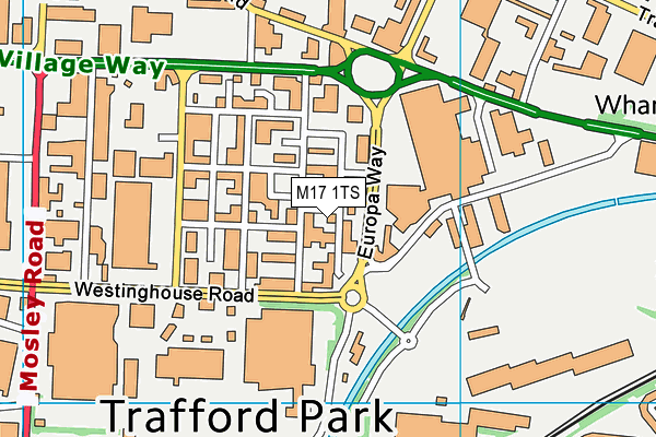 M17 1TS map - OS VectorMap District (Ordnance Survey)