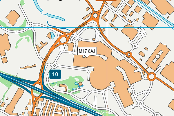 M17 8AJ map - OS VectorMap District (Ordnance Survey)