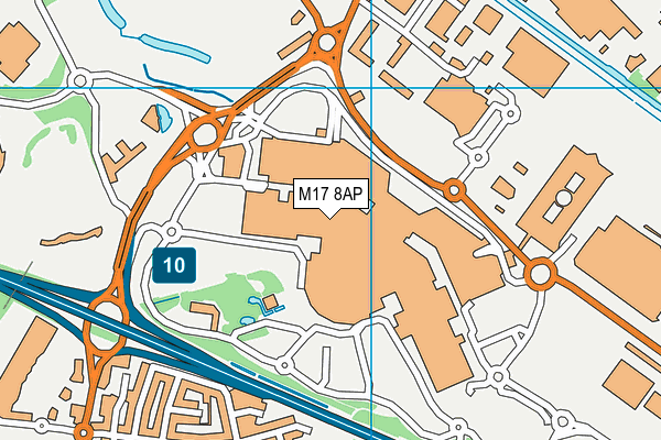 M17 8AP map - OS VectorMap District (Ordnance Survey)