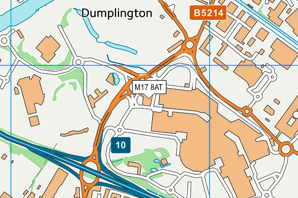 M17 8AT map - OS VectorMap District (Ordnance Survey)