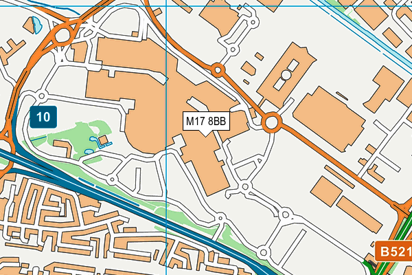 M17 8BB map - OS VectorMap District (Ordnance Survey)