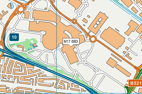 M17 8BD map - OS VectorMap District (Ordnance Survey)