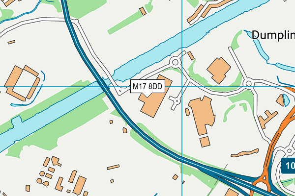 Dw Sports Fitness (Trafford) (Closed) map (M17 8DD) - OS VectorMap District (Ordnance Survey)