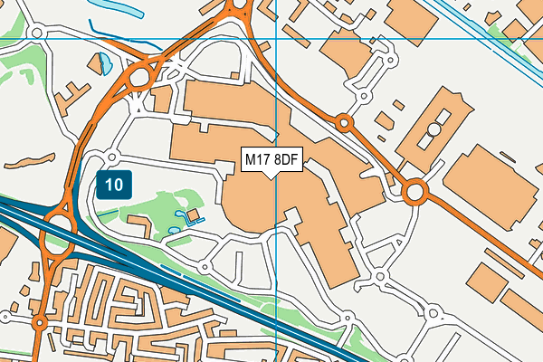 M17 8DF map - OS VectorMap District (Ordnance Survey)