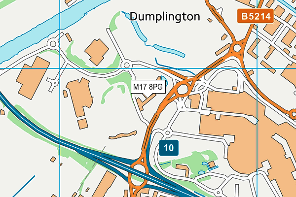 Trafford Golf Centre map (M17 8PG) - OS VectorMap District (Ordnance Survey)