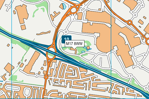 M17 8WW map - OS VectorMap District (Ordnance Survey)