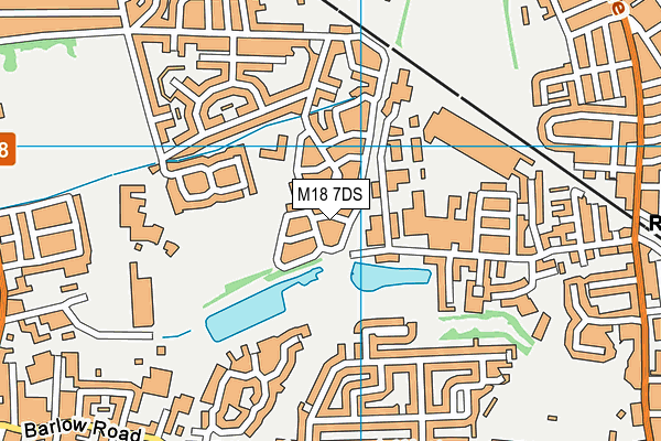 M18 7DS map - OS VectorMap District (Ordnance Survey)