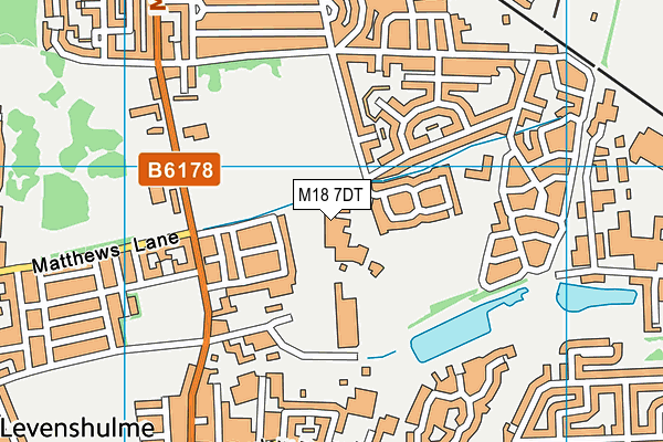 Melland High School map (M18 7DT) - OS VectorMap District (Ordnance Survey)