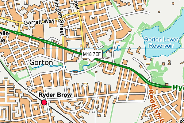 M18 7EF map - OS VectorMap District (Ordnance Survey)