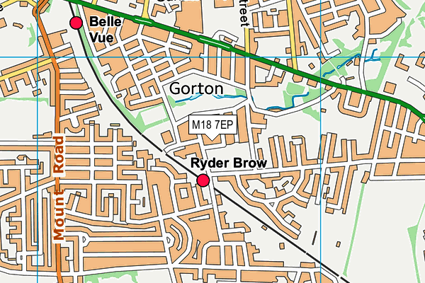 M18 7EP map - OS VectorMap District (Ordnance Survey)