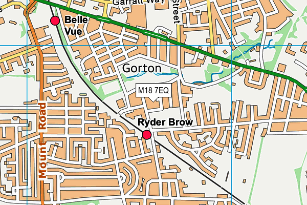 M18 7EQ map - OS VectorMap District (Ordnance Survey)