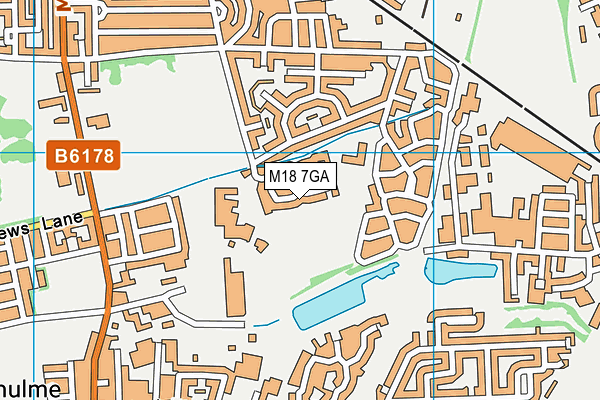 M18 7GA map - OS VectorMap District (Ordnance Survey)