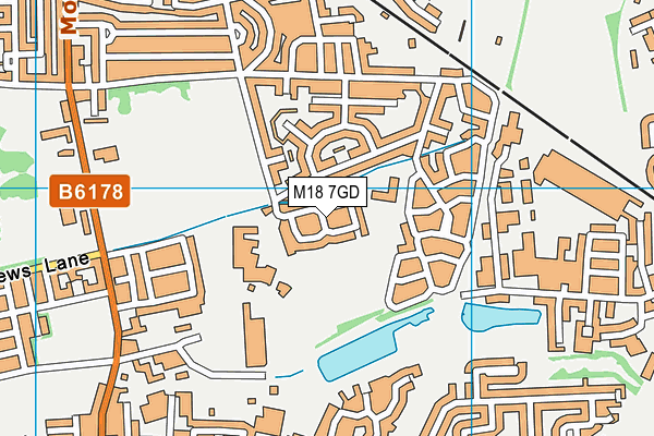 M18 7GD map - OS VectorMap District (Ordnance Survey)