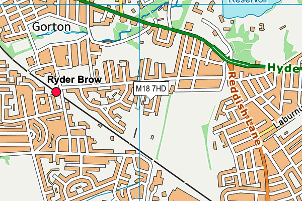 Abbey Stadium map (M18 7HD) - OS VectorMap District (Ordnance Survey)