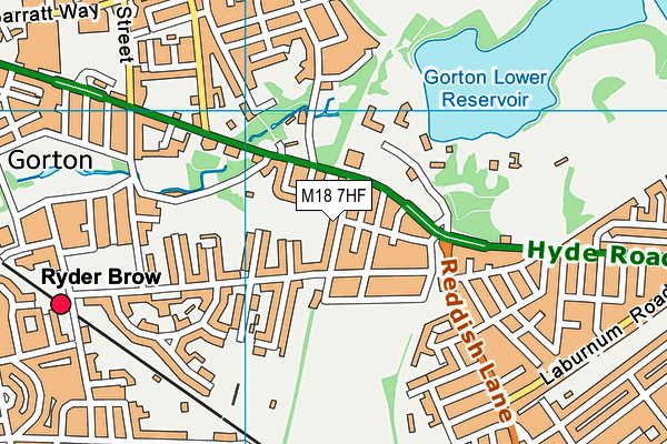 M18 7HF map - OS VectorMap District (Ordnance Survey)