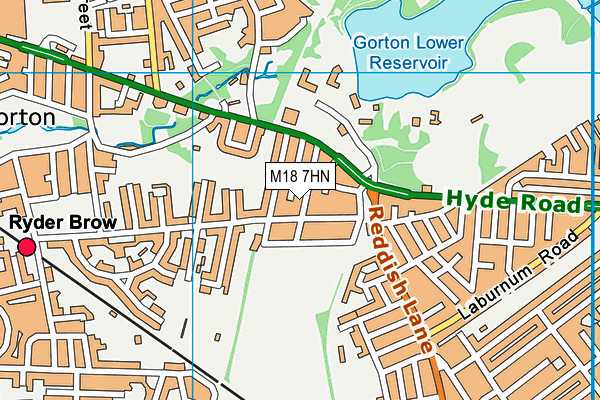 M18 7HN map - OS VectorMap District (Ordnance Survey)