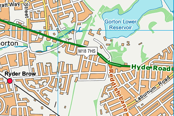 M18 7HS map - OS VectorMap District (Ordnance Survey)