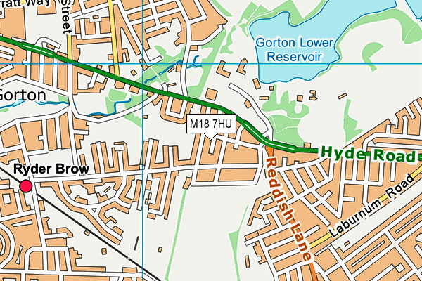 M18 7HU map - OS VectorMap District (Ordnance Survey)