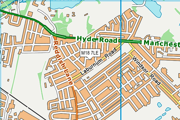 M18 7LE map - OS VectorMap District (Ordnance Survey)
