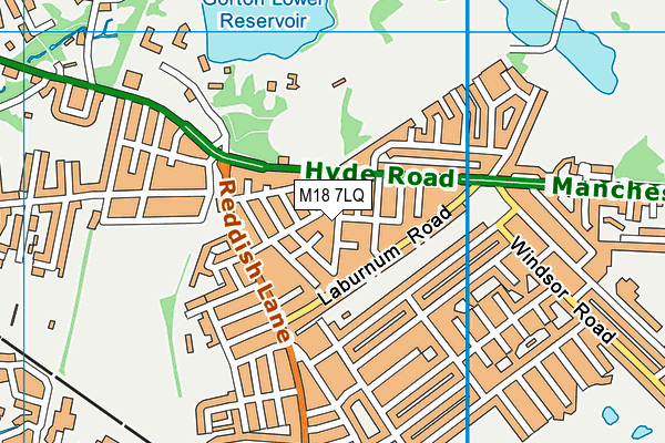 M18 7LQ map - OS VectorMap District (Ordnance Survey)