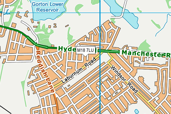 M18 7LU map - OS VectorMap District (Ordnance Survey)