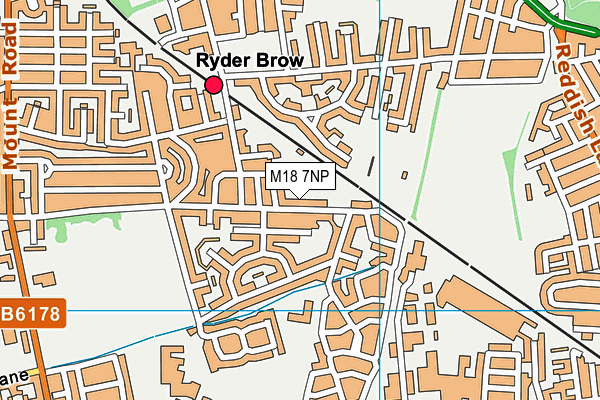 M18 7NP map - OS VectorMap District (Ordnance Survey)