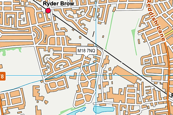 M18 7NQ map - OS VectorMap District (Ordnance Survey)