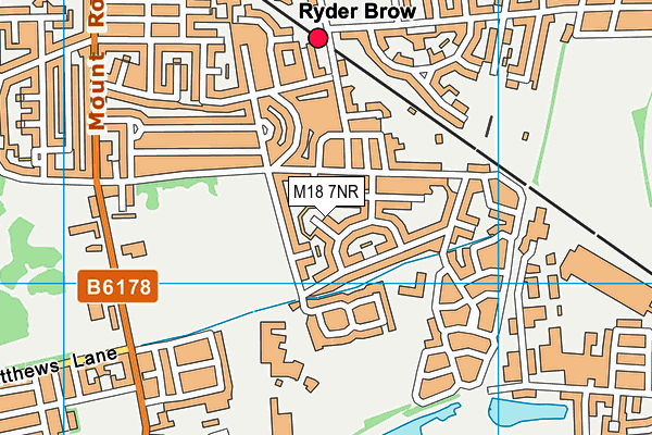 M18 7NR map - OS VectorMap District (Ordnance Survey)