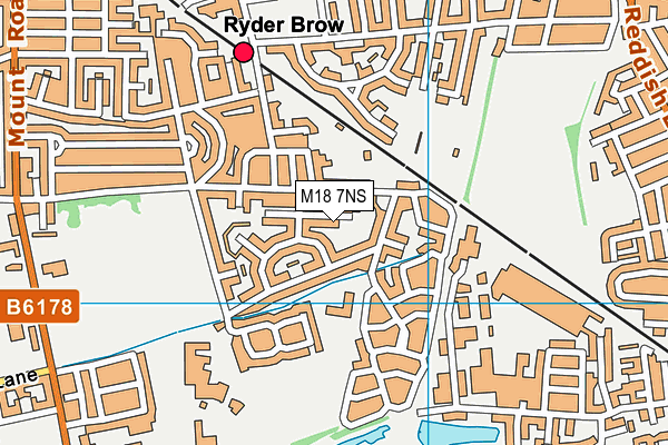 M18 7NS map - OS VectorMap District (Ordnance Survey)