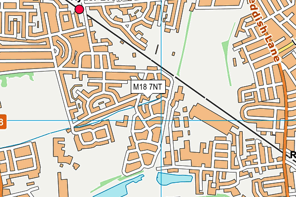 M18 7NT map - OS VectorMap District (Ordnance Survey)