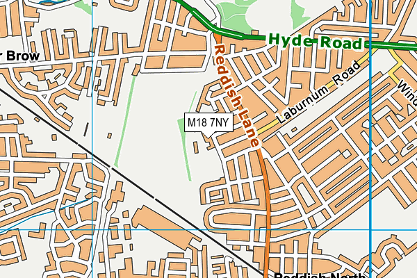 M18 7NY map - OS VectorMap District (Ordnance Survey)