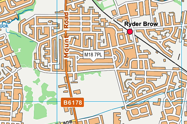 M18 7PL map - OS VectorMap District (Ordnance Survey)