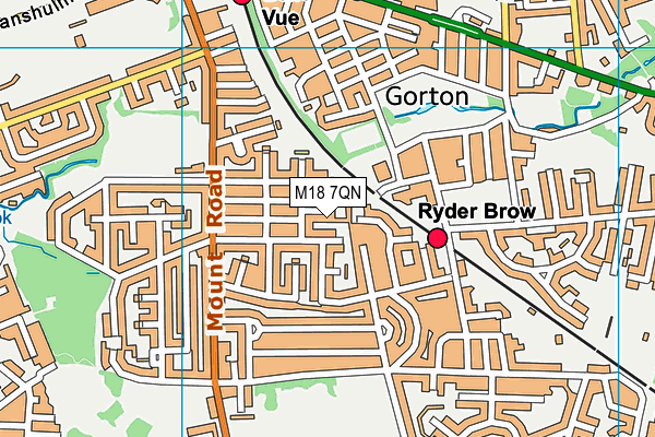 M18 7QN map - OS VectorMap District (Ordnance Survey)