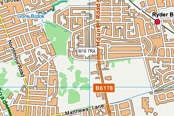 M18 7RA map - OS VectorMap District (Ordnance Survey)