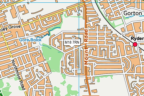 M18 7RN map - OS VectorMap District (Ordnance Survey)