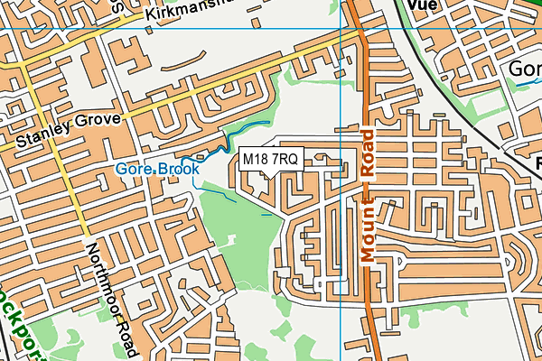 M18 7RQ map - OS VectorMap District (Ordnance Survey)