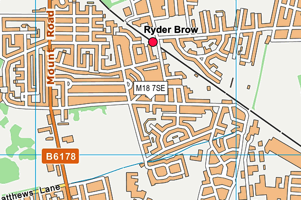 M18 7SE map - OS VectorMap District (Ordnance Survey)