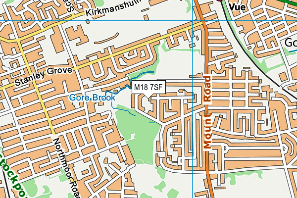 M18 7SF map - OS VectorMap District (Ordnance Survey)