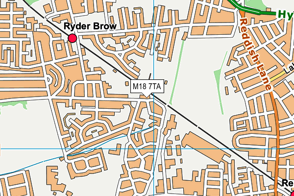 M18 7TA map - OS VectorMap District (Ordnance Survey)