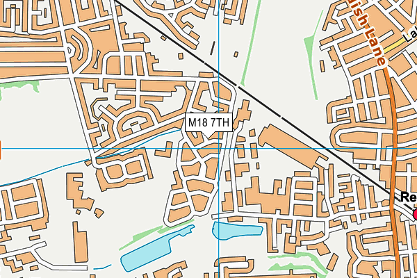 M18 7TH map - OS VectorMap District (Ordnance Survey)