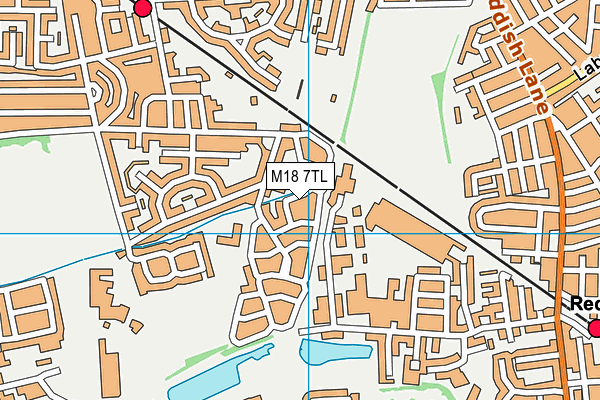M18 7TL map - OS VectorMap District (Ordnance Survey)